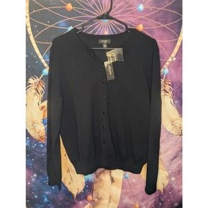 NWT Lord & Taylor Ladies' PXL Black Cardigan